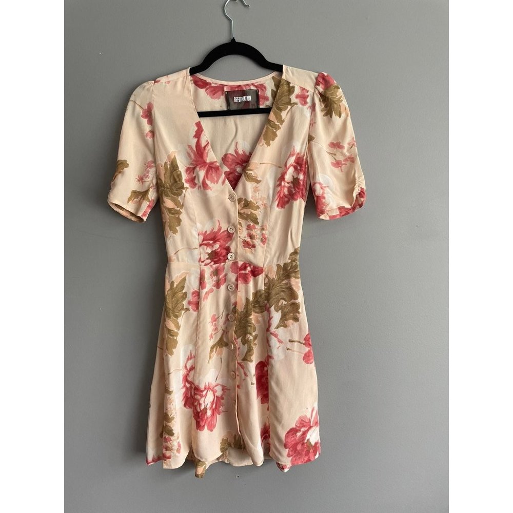 Reformation morning dress bethany floral size 0